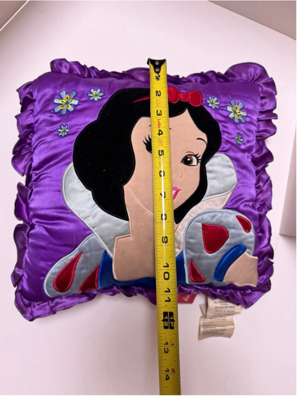 Disney Snow White Accent Pillow 12” x 12” Purple & Blue